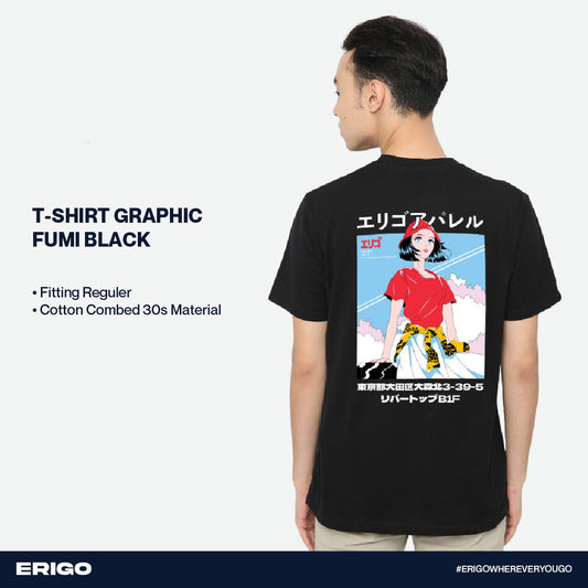 Erigo T-Shirt Graphic Fumi Black