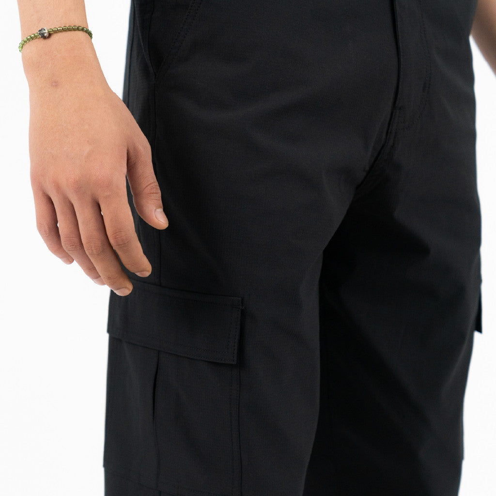 Erigo Cargo Pants Military Lamer Black - Celana Panjang Cargo Unisex