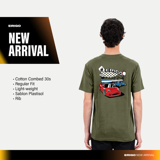 Erigo T-Shirt Gilbert Olive - Kaos Unisex