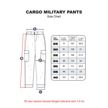 Erigo Cargo Pants Military Luther Navy - Celana Panjang Cargo Unisex