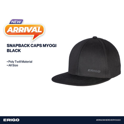 Erigo Snapback Caps Myogi Black