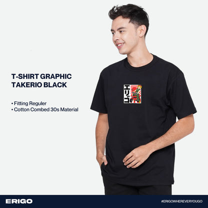 Erigo T-Shirt Graphic Takerio Black