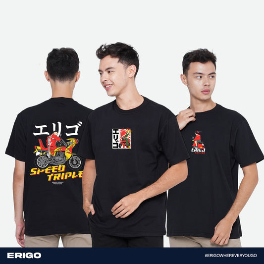 Erigo Buy 1 Get 3 T-Shirt Graphic Bundling 1 | Takao Black, Takashi Black, Takerio Black