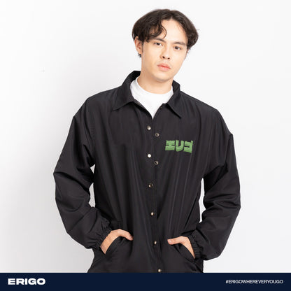 Erigo Coach Jacket Graphic Alder Black Unisex