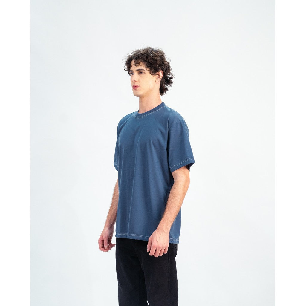 Erigo T-Shirt Contrast Stitch Vanku Blue - Kaos Unisex