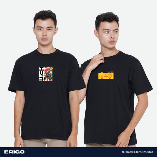 Erigo Buy 1 Get 2 T-Shirt Graphic Bundling 2 | Takerio Black, Taru Black