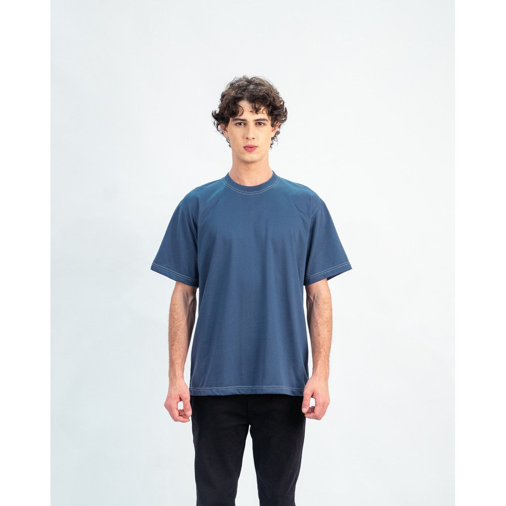 Erigo T-Shirt Contrast Stitch Vanku Blue - Kaos Unisex