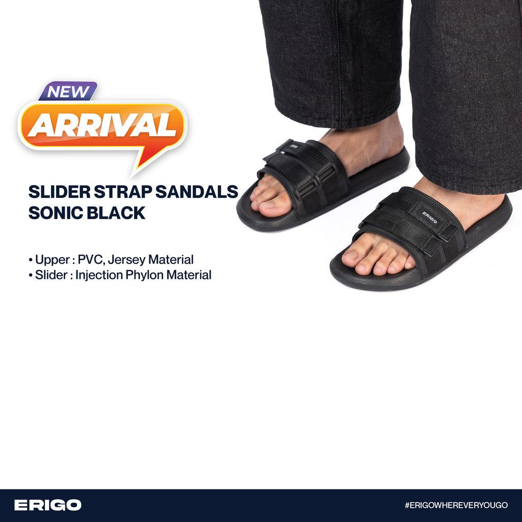 Erigo Slider Strap Sandals Sonic Black