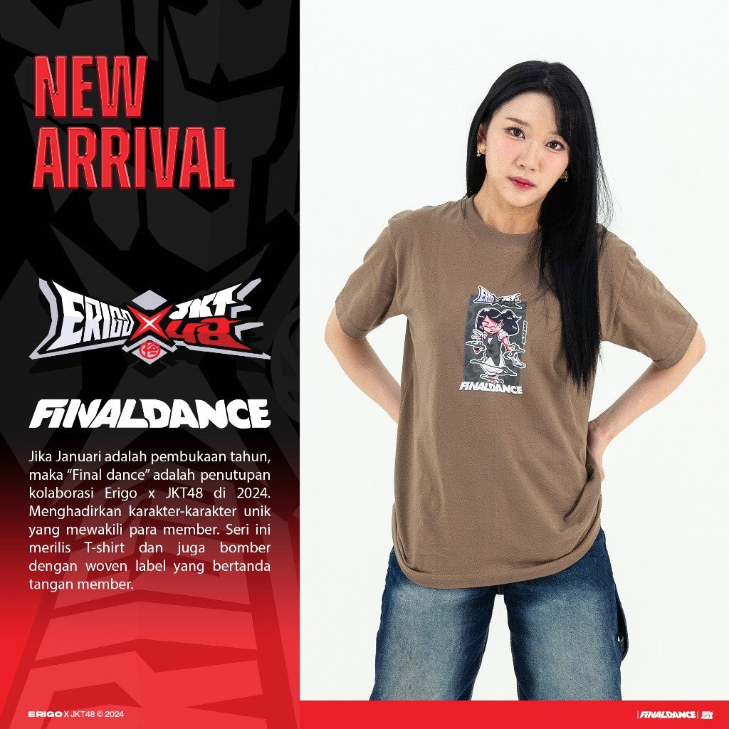 Erigo T-shirt Oversize | JKT48 Marsha Final Dance Khaki Unisex