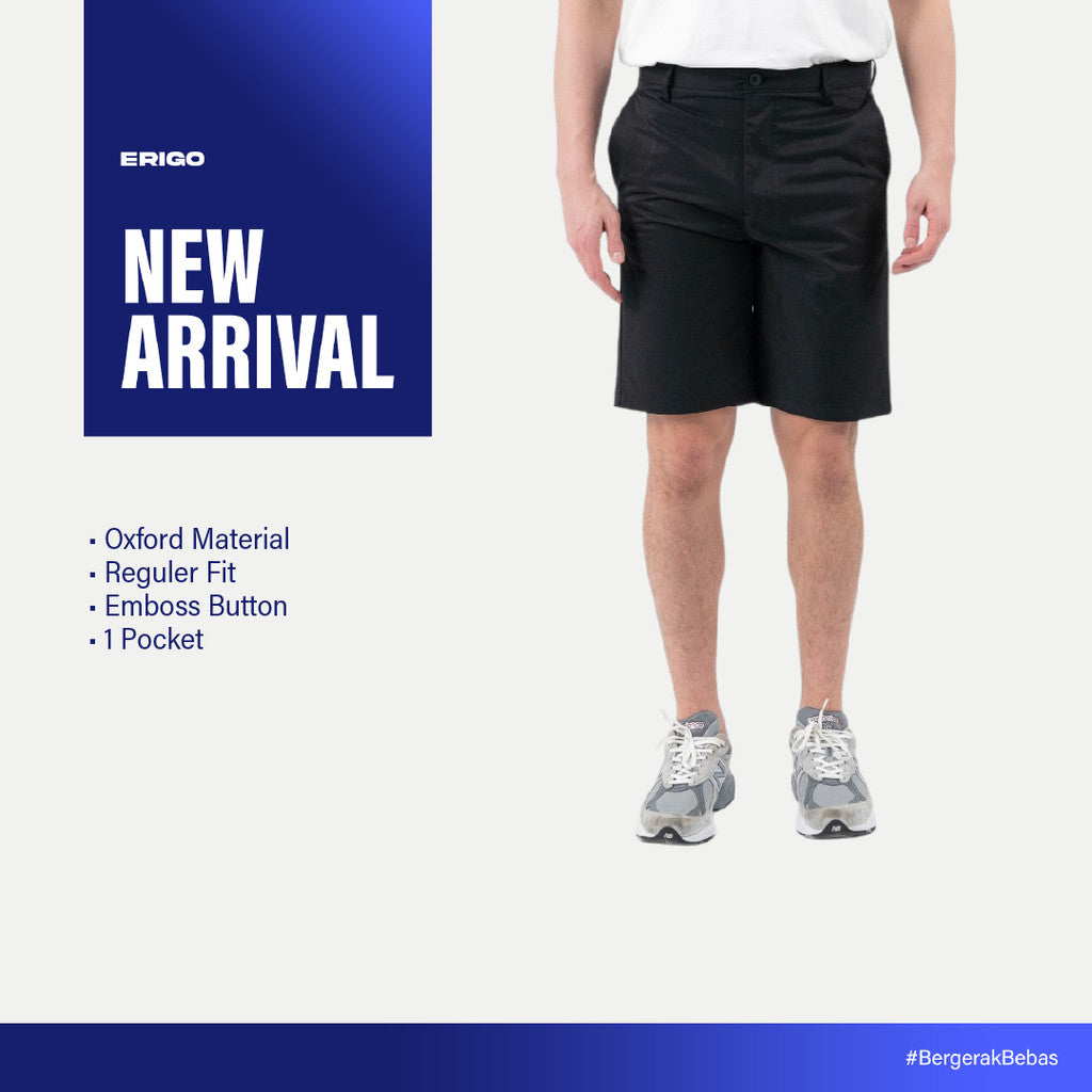 Erigo Chino Short Super Stretch Newland Black - Celana Pendek Chino Unisex