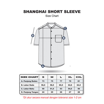 Erigo Shanghai Ashars Short Sleeve White - Kemeja Koko Lengan Pendek Unisex