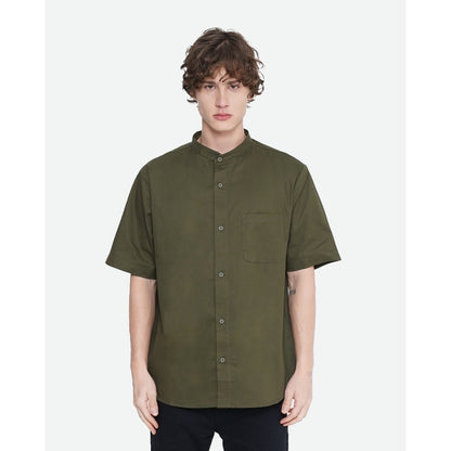 Erigo Kemeja Shanghai Short Sleeve Quinten Emerald Unisex