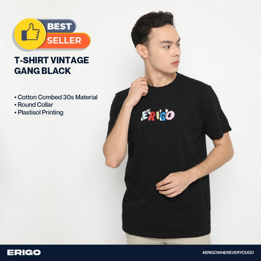 Erigo T-Shirt Vintage Gang Black Unisex