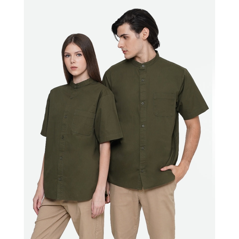 Erigo Kemeja Shanghai Short Sleeve Quinten Emerald Unisex