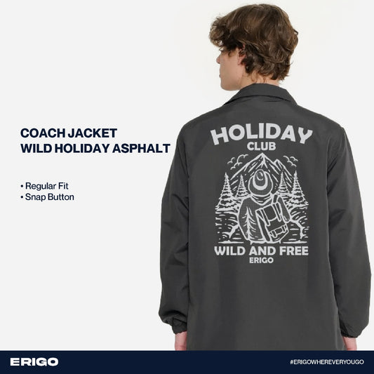 Erigo Coach Jacket Graphic Wild Holiday Asphalt