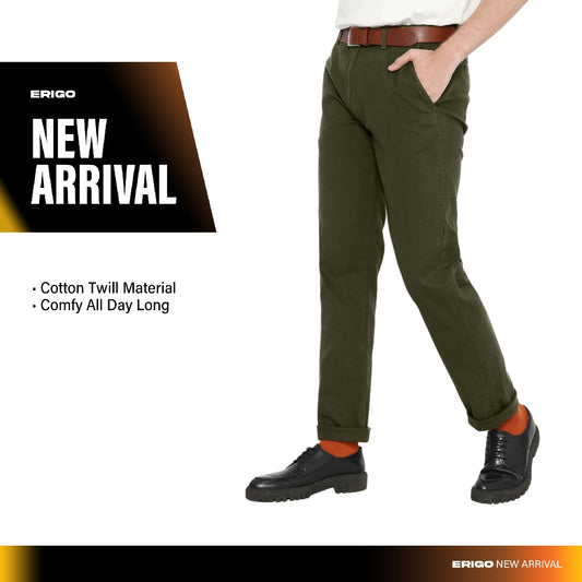 Erigo Chino Pants Hatcher Olive - Celana Panjang Chino Unisex