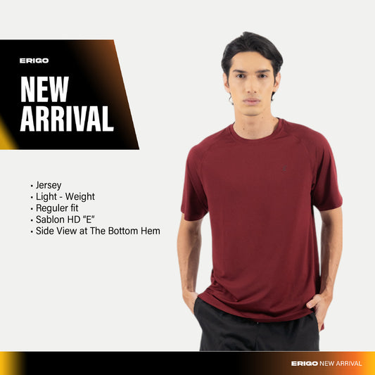 Erigo Active Tees Velly Maroon - Kaos Jersey Unisex