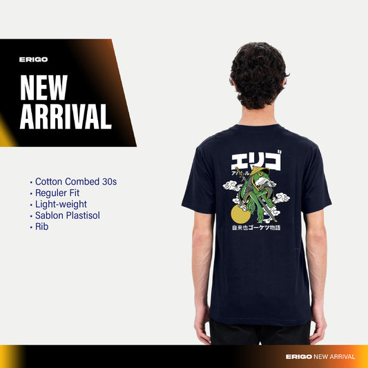 Erigo T-Shirt Utagawa Navy - Kaos Unisex
