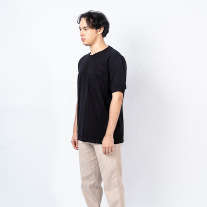 Erigo T-Shirt Oversize Pocket Kale Black - Kaos Oversize Unisex