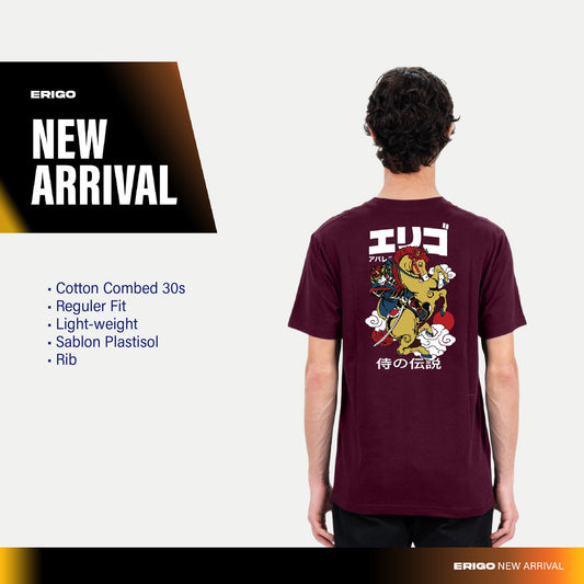 Erigo T-Shirt Umikawa Maroon - Kaos Unisex