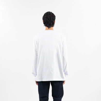 Erigo T-Shirt Long Sleeve Oversize Maggie White - Kaos Lengan Panjang Unisex