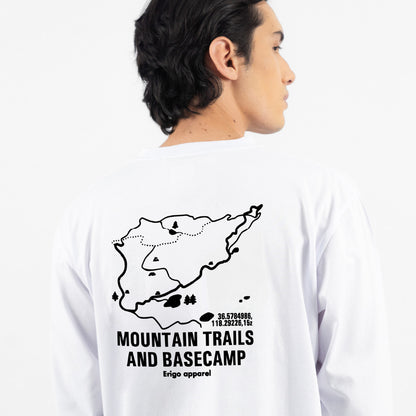 Erigo T-Shirt Long Sleeve Oversize Messy White - Kaos Lengan Panjang Unisex