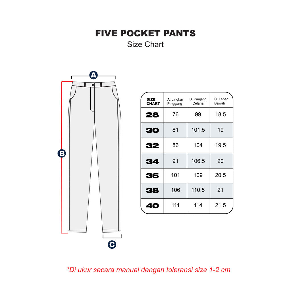 Erigo Five Pocket Pants Xency Black - Celana Panjang Five Pocket Unisex