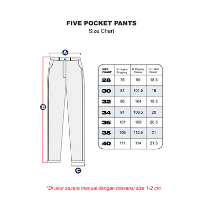 Erigo Five Pocket Pants Xency Black - Celana Panjang Five Pocket Unisex