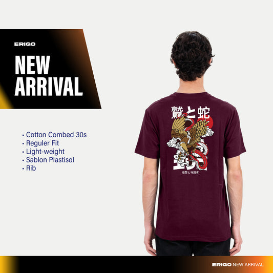 Erigo T-Shirt Umano Maroon - Kaos Unisex