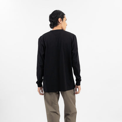 Erigo T-Shirt Long Sleeve Oversize Melky Black - Kaos Lengan Panjang Unisex