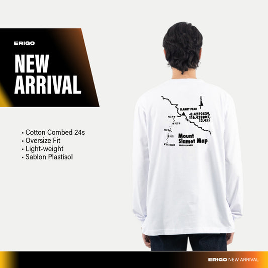Erigo T-Shirt Long Sleeve Oversize Mandy White - Kaos Lengan Panjang Unisex