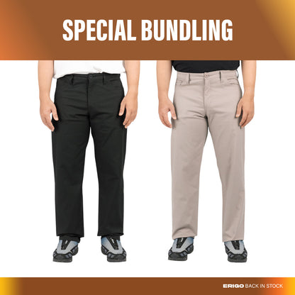 Erigo Bundling Paket Hemat Five Pocket Pants Xency Black + Xavier Grey Unisex