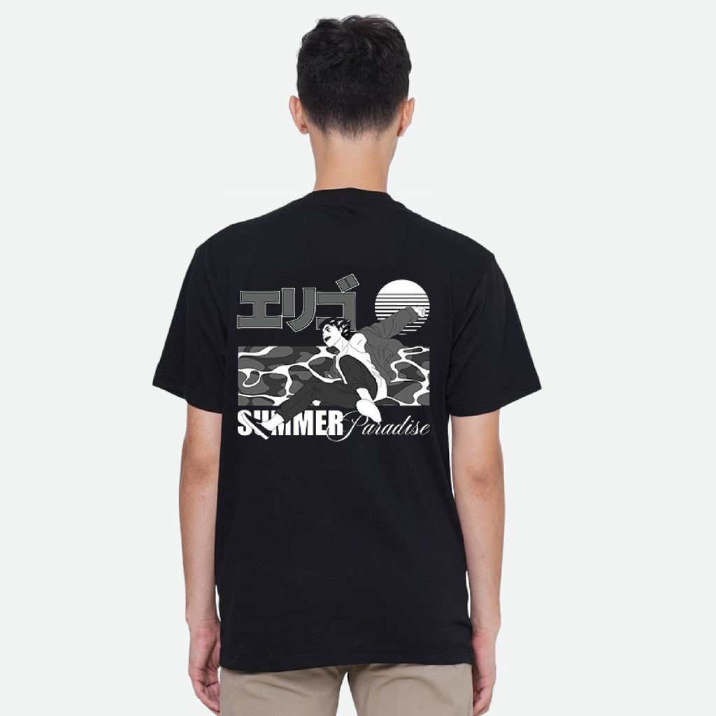 Erigo Bundling Paket Hemat T-Shirt Tamotsu Black + Akaya Black Unisex