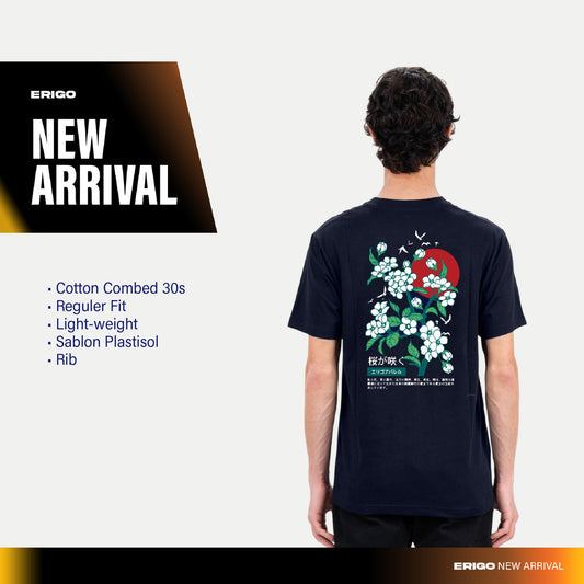 Erigo T-Shirt Ushijama Navy - Kaos Unisex