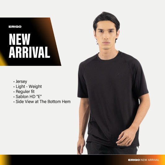 Erigo Active Tees Vizy Black - Kaos Jersey Unisex