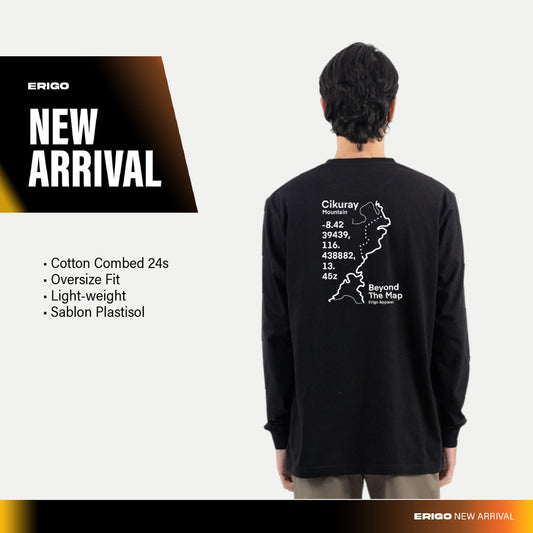 Erigo T-Shirt Long Sleeve Oversize Molly Black - Kaos Lengan Panjang Unisex