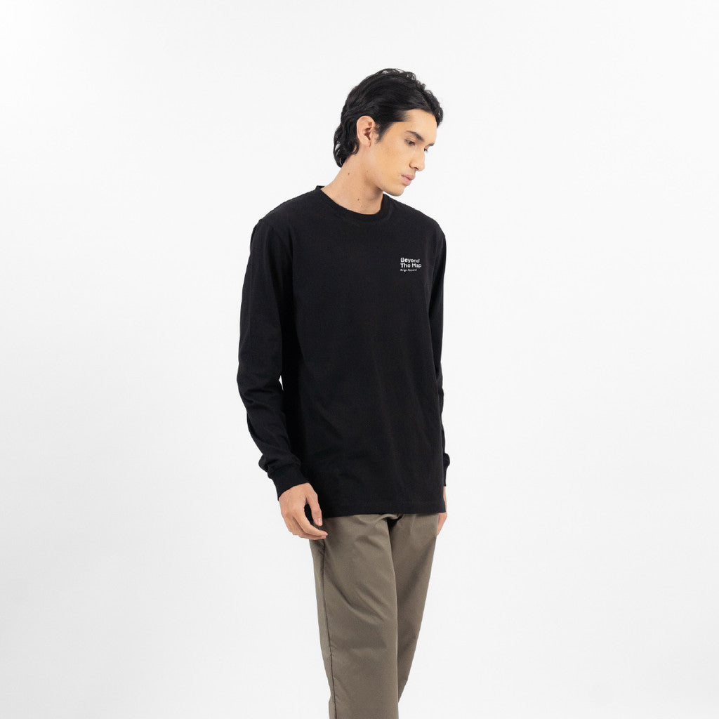 Erigo T-Shirt Long Sleeve Oversize Molly Black - Kaos Lengan Panjang Unisex