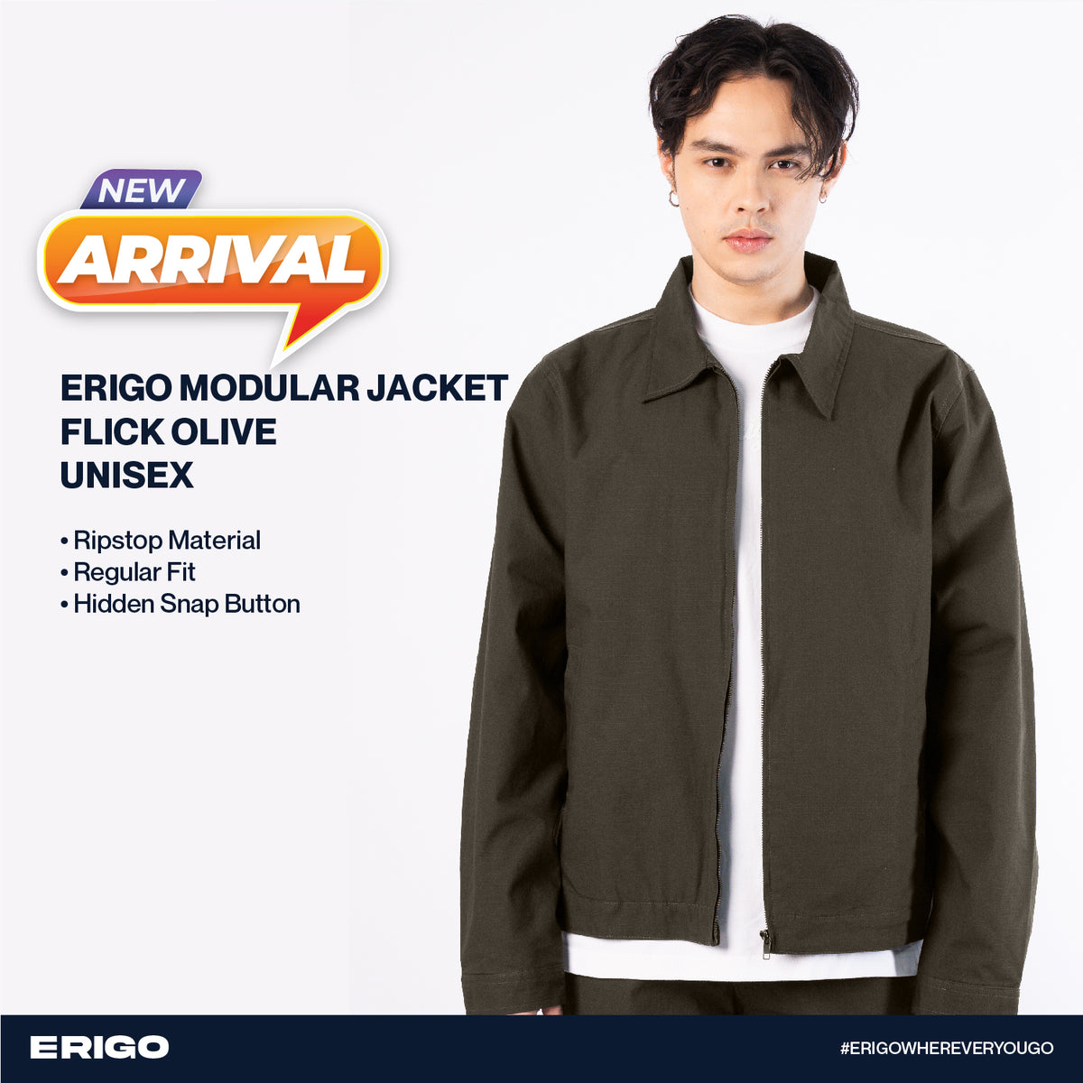 Erigo Modular Jacket Flick Olive Unisex