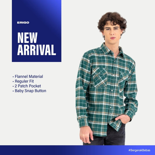 Erigo Flannel Shirt Nikhael Emerald Unisex