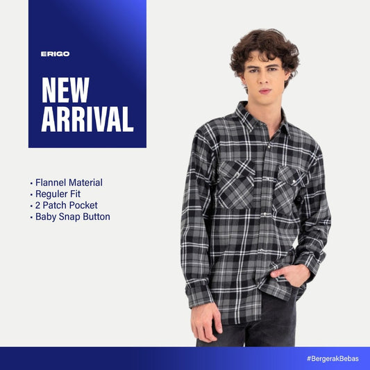 Erigo Flannel Shirt Nelson Grey Unisex