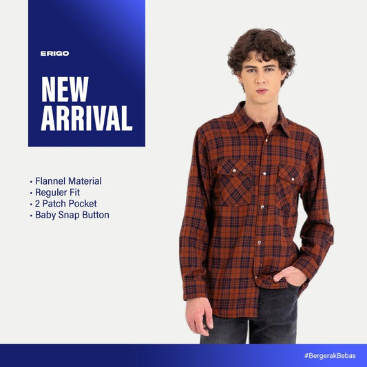 Erigo Flannel Shirt Norval Red Unisex