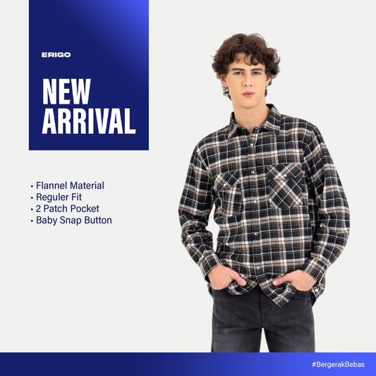 Erigo Flannel Shirt Noraiz Black Unisex