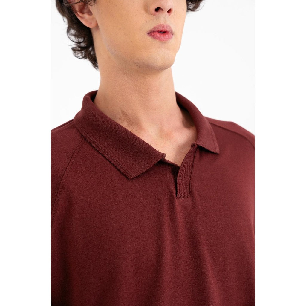 Erigo Movease Polo Long Sleeve Bently Maroon Unisex