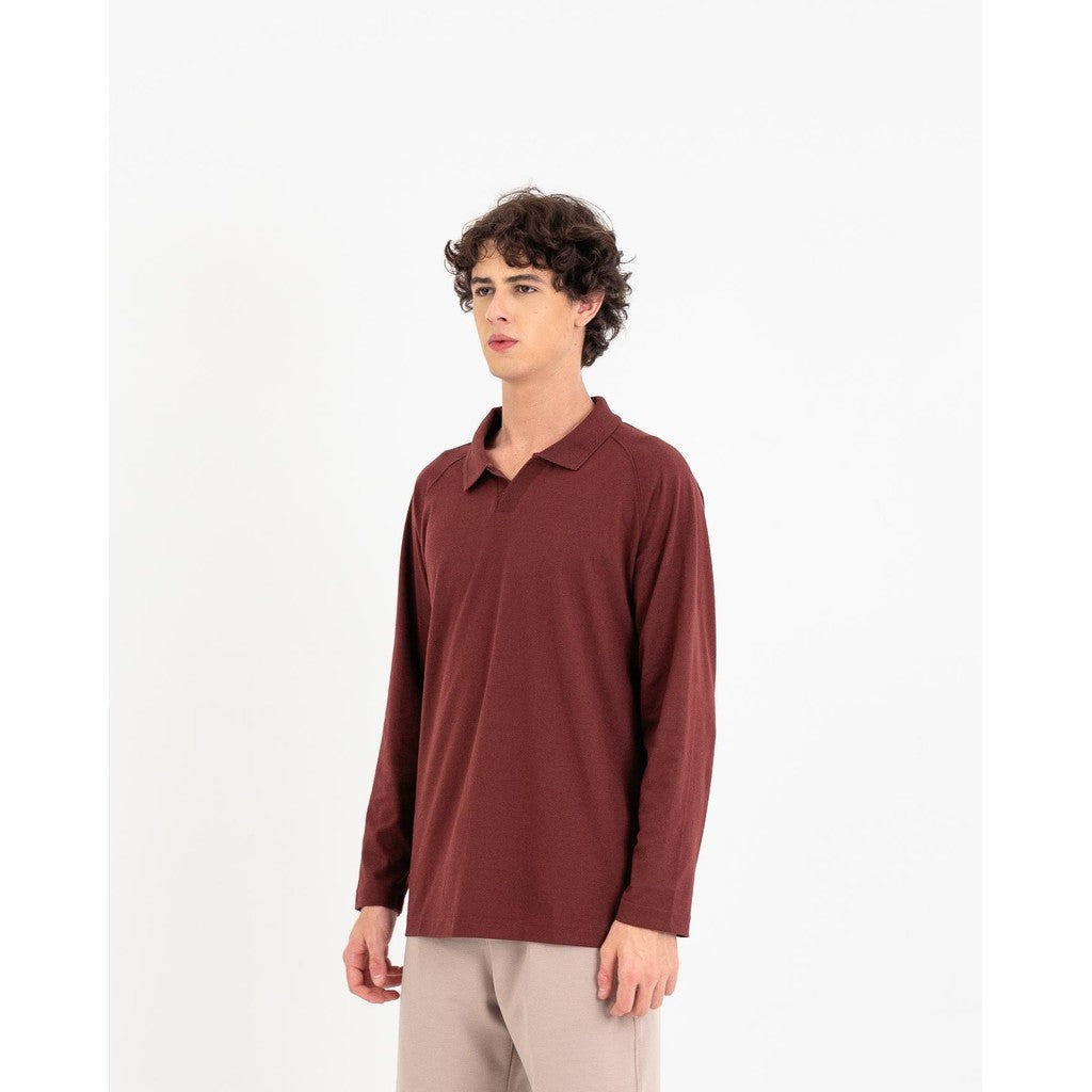 Erigo Movease Polo Long Sleeve Bently Maroon Unisex