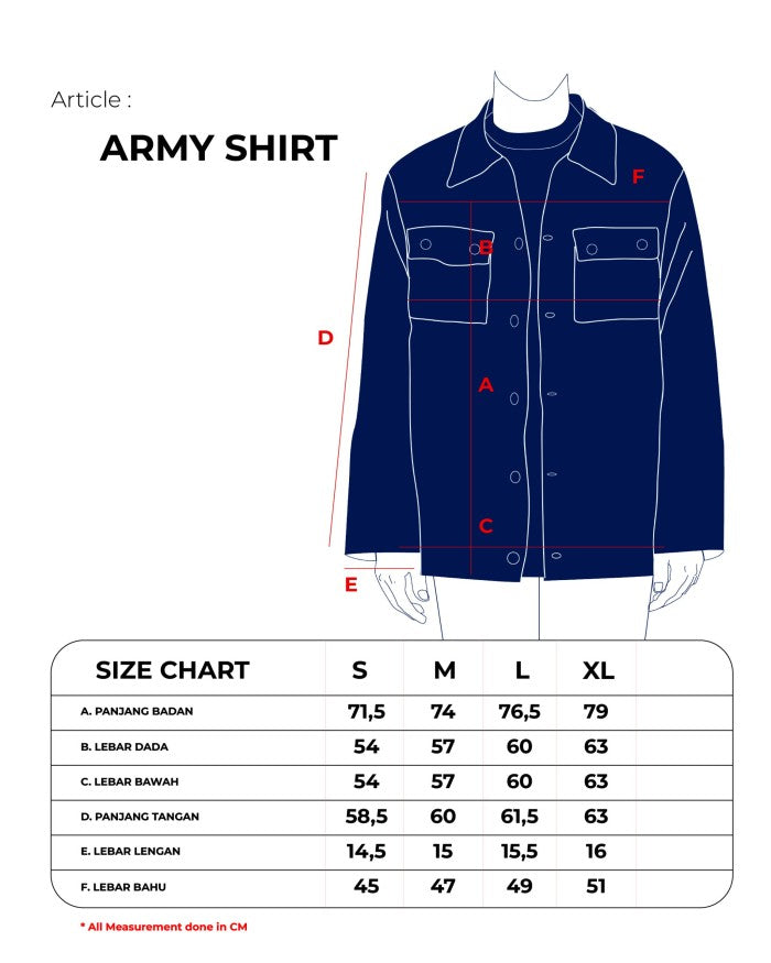 Erigo Army Shirt Etsuko Army Unisex