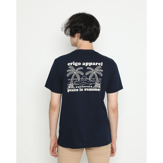 Erigo T-Shirt Summer Peace Navy