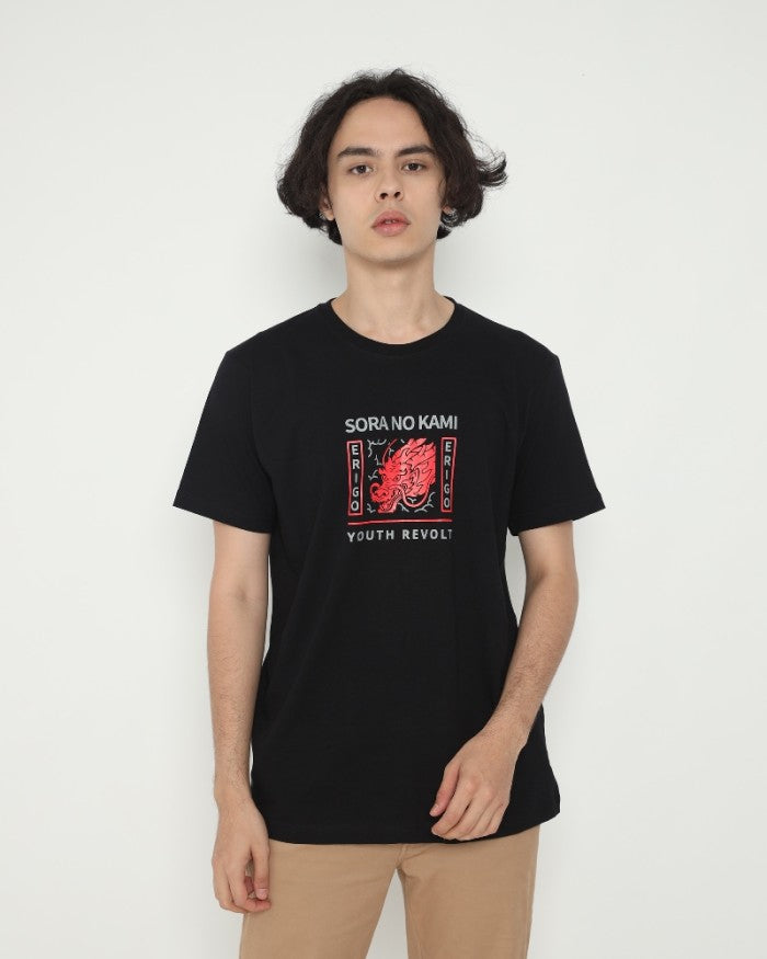 Kaos Unisex Erigo T-Shirt Sora Black